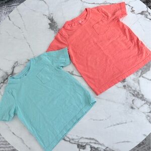 Class Club Coral and Aqua Short Sleeve Tees
